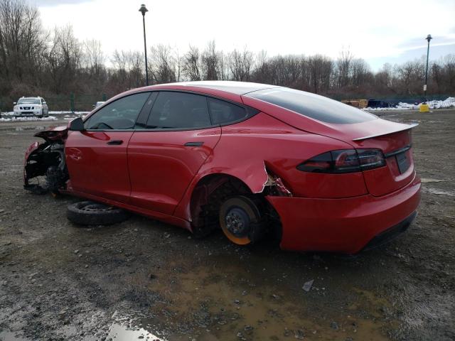 5YJSA1E62NF486280 - 2022 TESLA MODEL S წითელი ფოტო 2