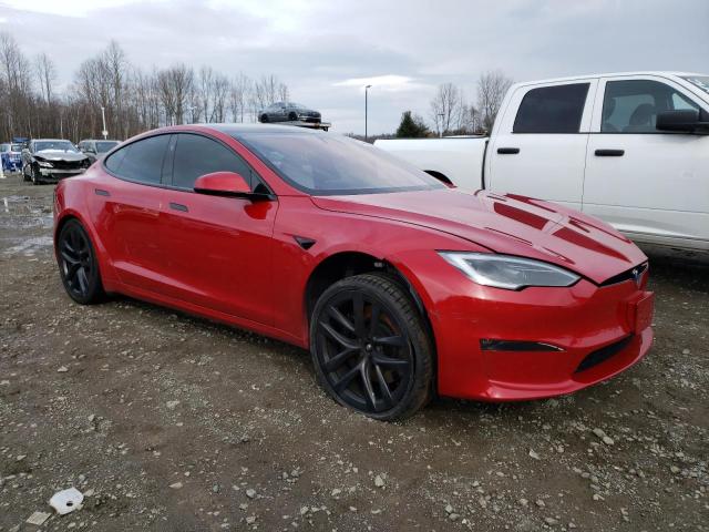5YJSA1E62NF486280 - 2022 TESLA MODEL S წითელი ფოტო 4