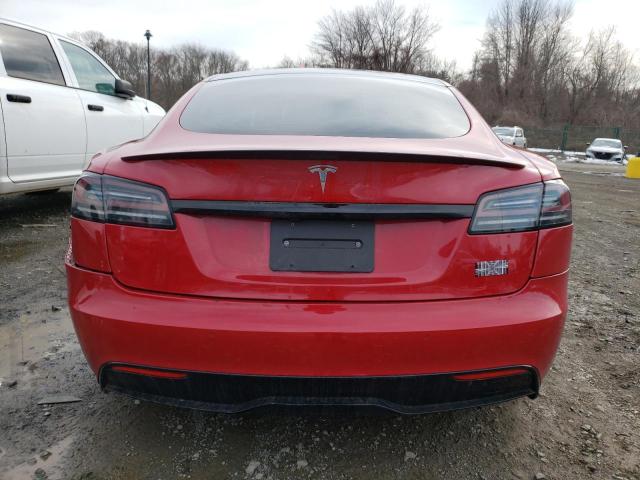 5YJSA1E62NF486280 - 2022 TESLA MODEL S წითელი ფოტო 6