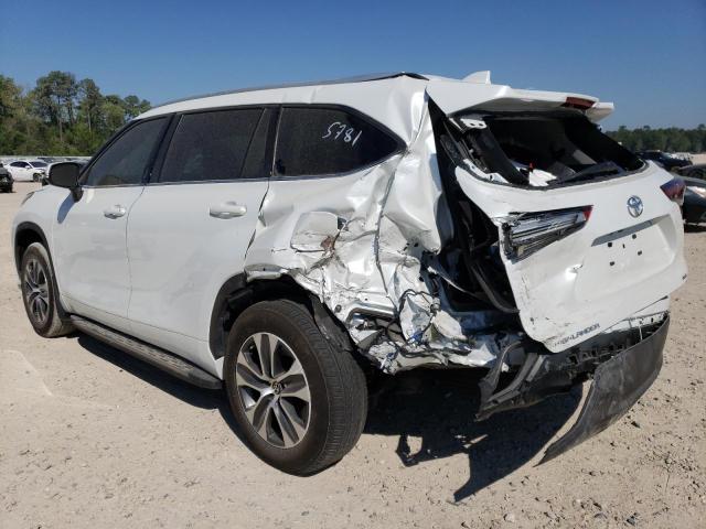5TDGZRAH2NS545781 - 2022 TOYOTA HIGHLANDER XLE WHITE photo 2
