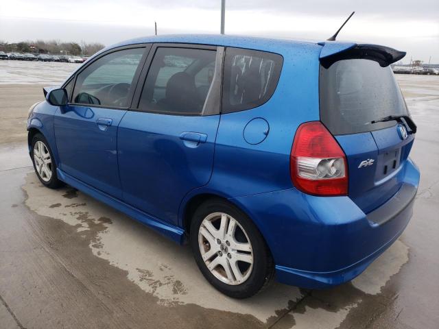 JHMGD38637S064110 - 2007 HONDA FIT S ლურჯი ფოტო 2