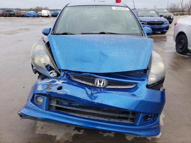 JHMGD38637S064110 - 2007 HONDA FIT S BLUE photo 5