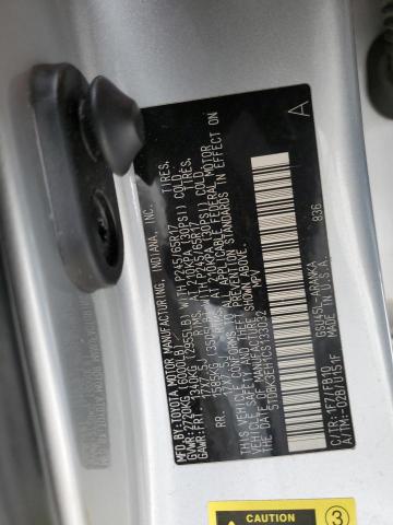 5TDBK3EH1CS133032 - 2012 TOYOTA HIGHLANDER BASE Argent photo 12