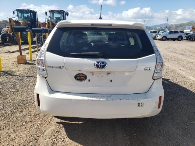 JTDZN3EU5D3200110 - 2013 TOYOTA PRIUS V WHITE photo 6