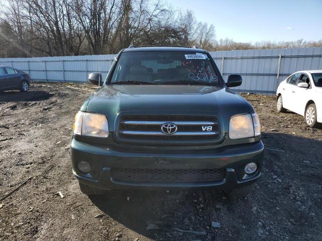 5TDBT48A32S120766 - 2002 TOYOTA SEQUOIA LIMITED GREEN photo 5