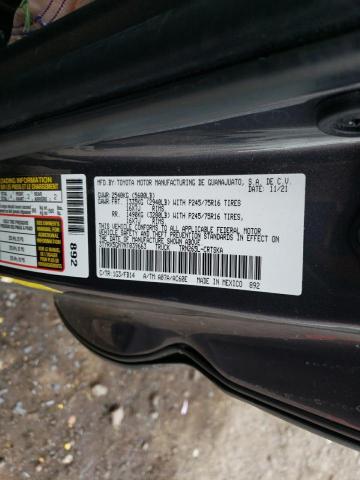 3TYRX5GN7NT039663 - 2022 TOYOTA TACOMA ACCESS CAB ნაცრისფერი ფოტო 12