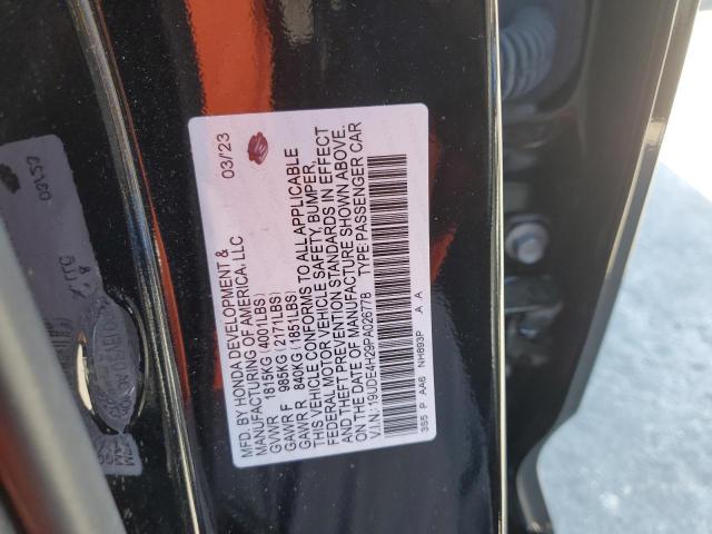 19UDE4H29PA026778 - 2023 ACURA INTEGRA BLACK photo 12