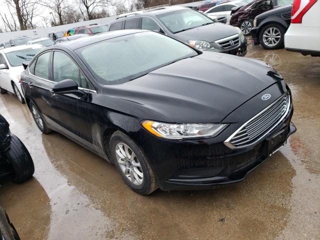 3FA6P0G70HR398417 - 2017 FORD FUSION S BLACK photo 4