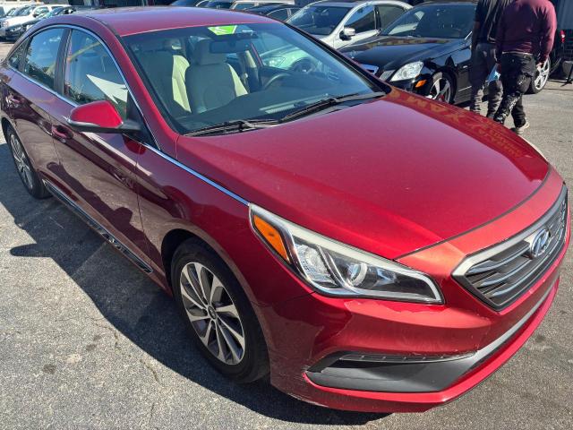 5NPE34AF7FH095126 - 2015 HYUNDAI SONATA SPORT RED photo 1