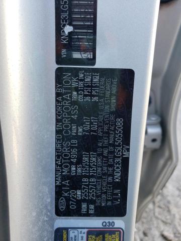 KNDCE3LG5L5055088 - 2020 KIA NIRO EX PREMIUM SILVER photo 14