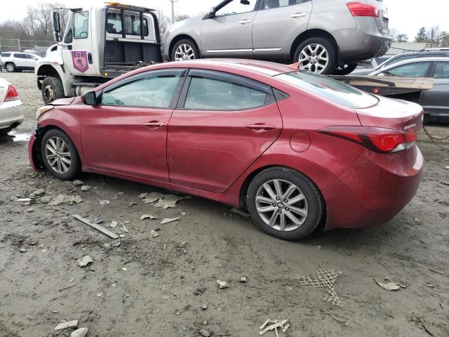 5NPDH4AE0EH473239 - 2014 HYUNDAI ELANTRA SE RED photo 2