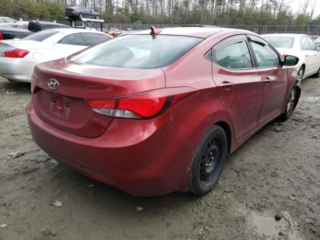 5NPDH4AE0EH473239 - 2014 HYUNDAI ELANTRA SE RED photo 3