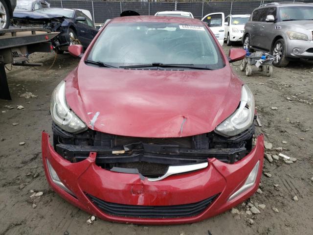 5NPDH4AE0EH473239 - 2014 HYUNDAI ELANTRA SE RED photo 5