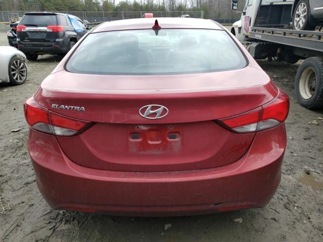 5NPDH4AE0EH473239 - 2014 HYUNDAI ELANTRA SE RED photo 6