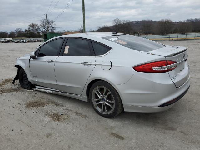 3FA6P0LUXHR387324 - 2017 FORD FUSION SE HYBRID SILVER photo 2