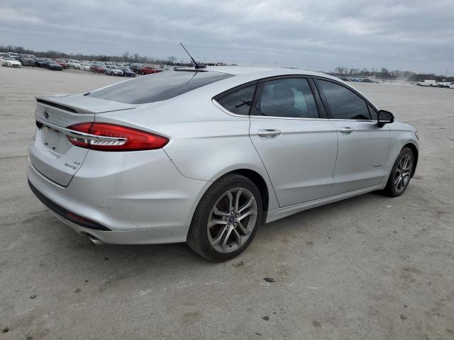 3FA6P0LUXHR387324 - 2017 FORD FUSION SE HYBRID SILVER photo 3