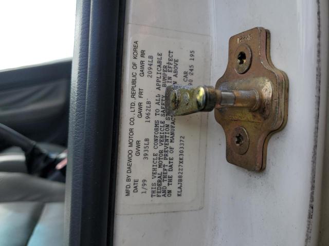 KLAJB82Z7XK303372 - 1999 DAEWOO NUBIRA CDX 白色 照片 12