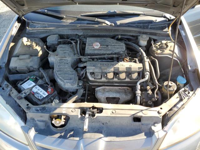 2HGES16524H627195 - 2004 HONDA CIVIC LX GRAY photo 11