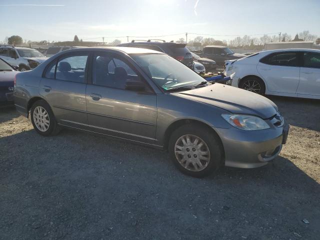 2HGES16524H627195 - 2004 HONDA CIVIC LX GRAY photo 4