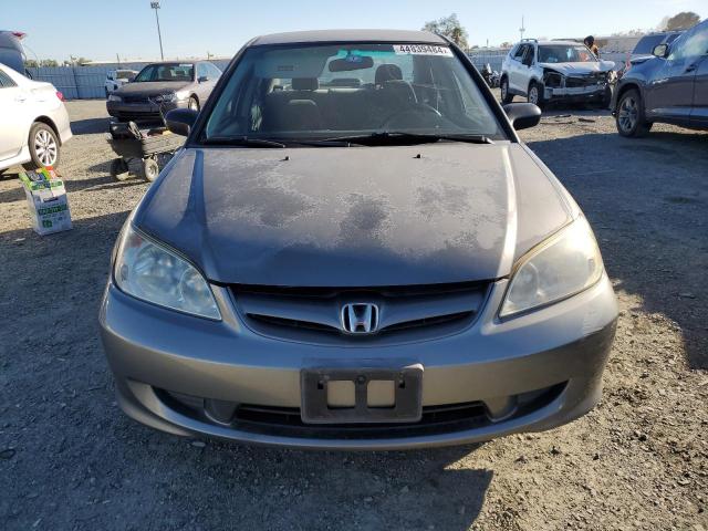 2HGES16524H627195 - 2004 HONDA CIVIC LX GRAY photo 5