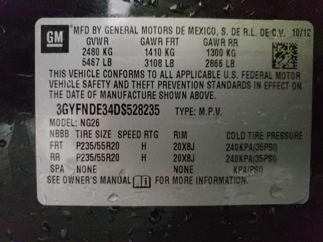 3GYFNDE34DS528235 - 2013 CADILLAC SRX PERFORMANCE COLLECTION Noir photo 13