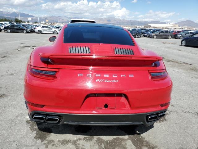 WP0AD2A91HS167310 - 2017 PORSCHE 911 TURBO RED photo 6