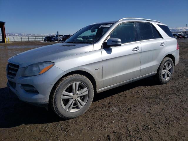 4JGDA5HB1CA038574 - 2012 MERCEDES-BENZ ML 350 4MATIC SILVER photo 1