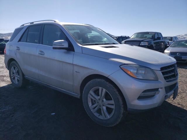 4JGDA5HB1CA038574 - 2012 MERCEDES-BENZ ML 350 4MATIC SILVER photo 4