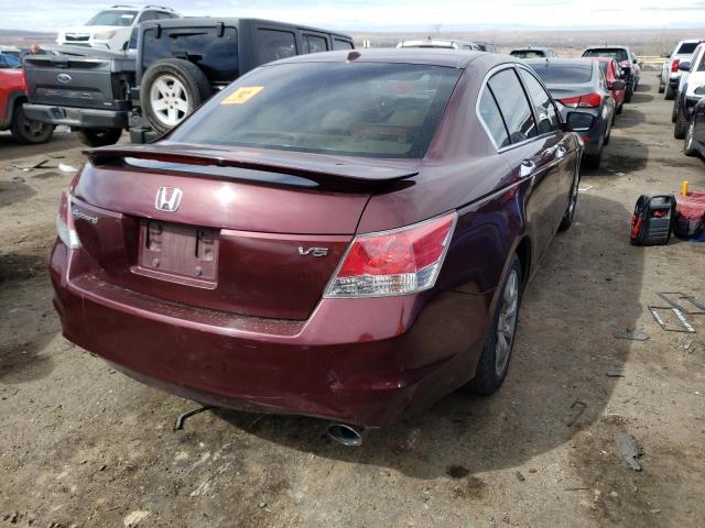 1HGCP368X8A046787 - 2008 HONDA ACCORD EXL MAROON photo 3