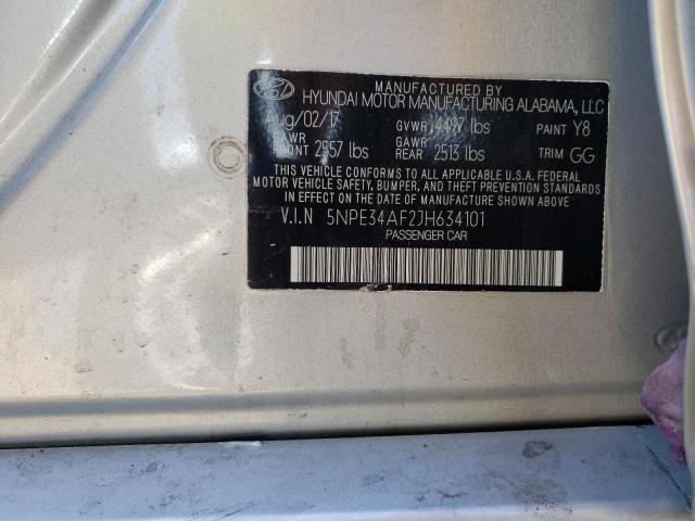 5NPE34AF2JH634101 - 2018 HYUNDAI SONATA SPORT SILVER photo 12