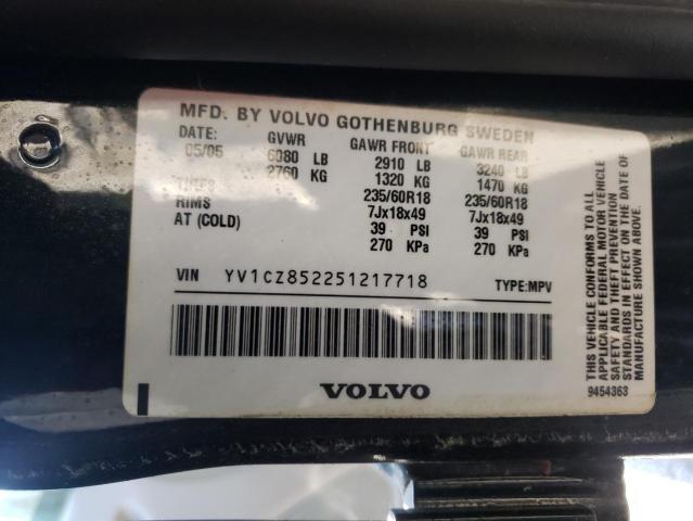 YV1CZ852251217718 - 2005 VOLVO XC90 V8 BLACK photo 13