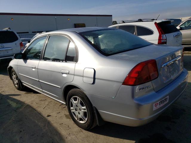 2HGES16662H561207 - 2002 HONDA CIVIC LX GRAY photo 2