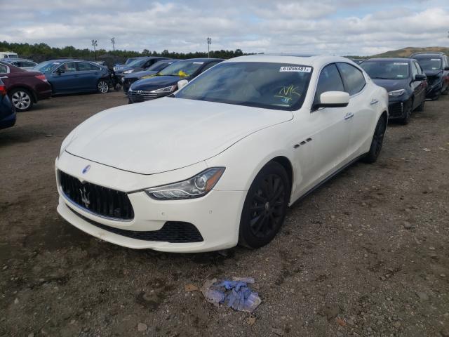 ZAM57RTA7E1086575 - 2014 MASERATI GHIBLI S WHITE photo 2