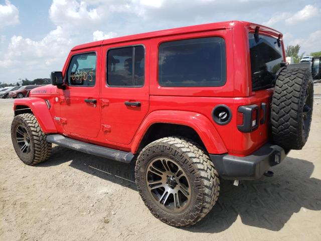 1C4HJXDG9JW173756 - 2018 JEEP WRANGLER U SPORT წითელი ფოტო 2