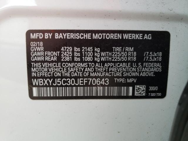 WBXYJ5C30JEF70643 - 2018 BMW X2 XDRIVE28I თეთრი ფოტო 13