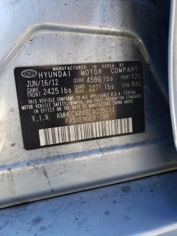 KMHEC4A46CA038011 - 2012 HYUNDAI SONATA HYBRID BLUE photo 12