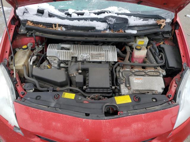 JTDKN3DU3C5380886 - 2012 TOYOTA PRIUS Կարմիր լուսանկար 11