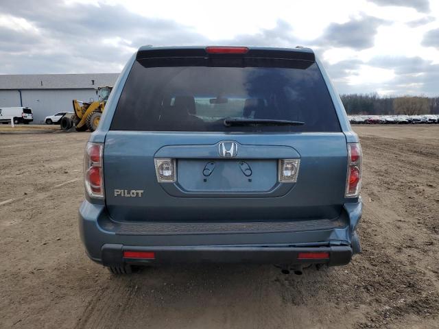 5FNYF28578B018795 - 2008 HONDA PILOT EXL BLUE photo 6