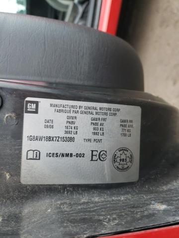 1G8AW18BX7Z153080 - 2007 SATURN ION LEVEL 3 RED photo 12