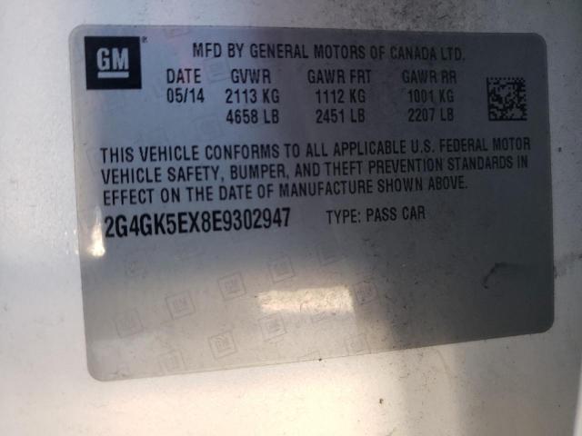 2G4GK5EX8E9302947 - 2014 BUICK REGAL 白色 照片 12