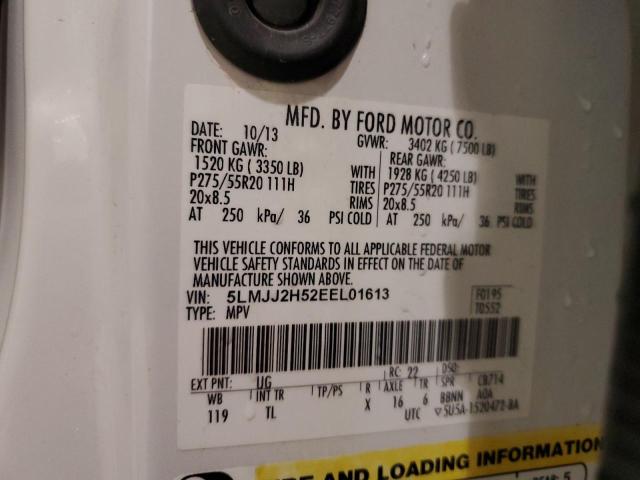 5LMJJ2H52EEL01613 - 2014 LINCOLN NAVIGATOR 白色 照片 13