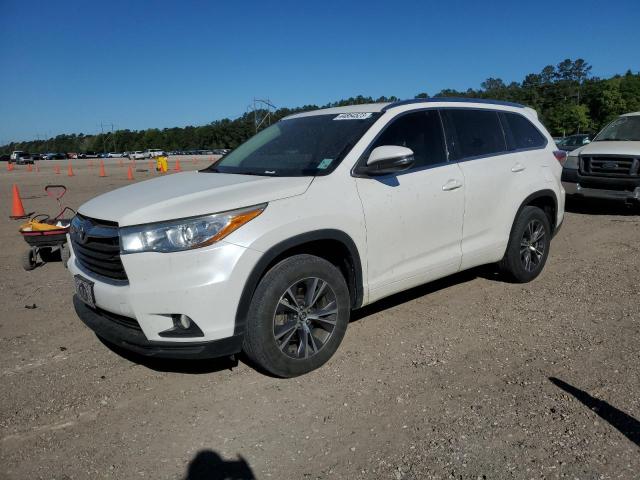 5TDKKRFH5GS158491 - 2016 TOYOTA HIGHLANDER XLE WHITE photo 1