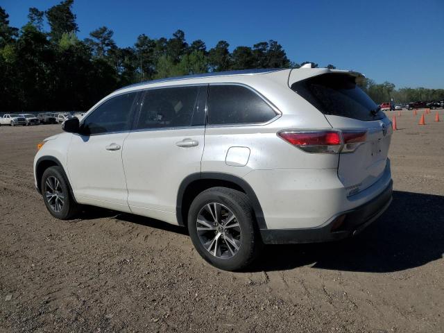 5TDKKRFH5GS158491 - 2016 TOYOTA HIGHLANDER XLE WHITE photo 2