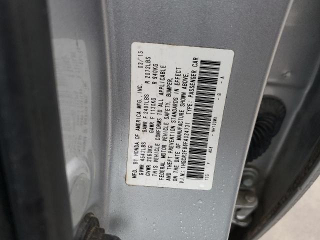 1HGCR3F86FA024731 - 2015 HONDA ACCORD EXL SILVER photo 13