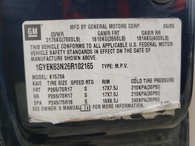 1GYEK63N26R102165 - 2006 CADILLAC ESCALADE LUXURY BLUE photo 13