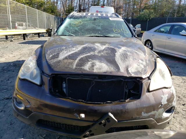 JNKAJ09F08M351258 - 2008 INFINITI EX35 BASE მუქწითელი ფოტო 5