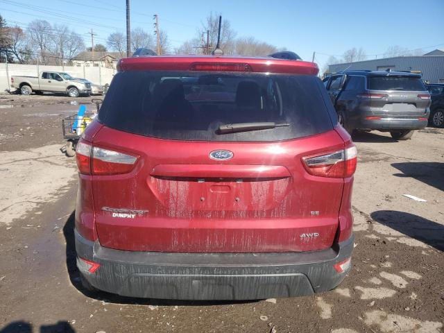 MAJ6S3GLXKC296366 - 2019 FORD ECOSPORT SE წითელი ფოტო 6