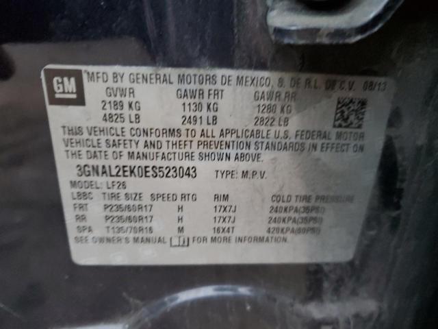 3GNAL2EK0ES523043 - 2014 CHEVROLET CAPTIVA LS 蓝色 照片 12