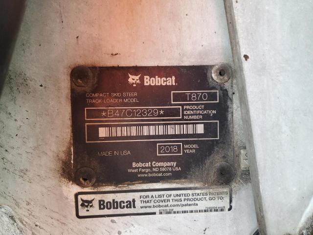 B47C12329 - 2018 BOBCAT T870 WHITE photo 10