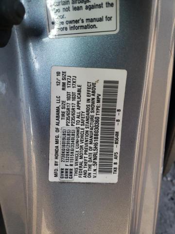 5FNRL5H61BB030360 - 2011 HONDA ODYSSEY EXL Mavi foto 13